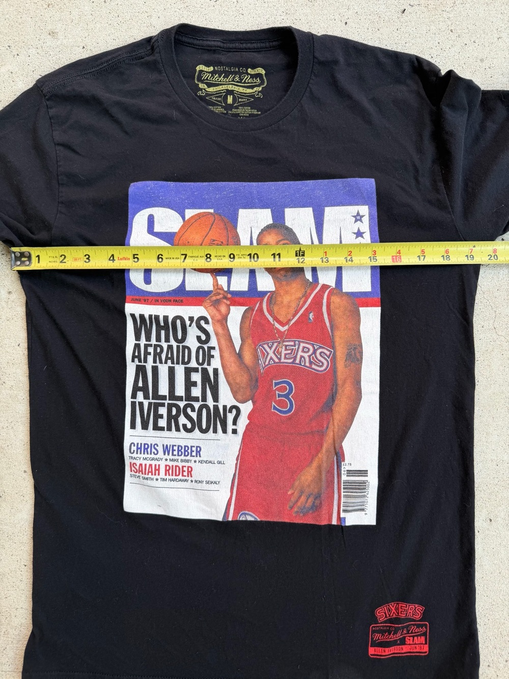 Mitchell & Ness Allen Iverson SLAM Magazine Cover Shirt Mens M Sixers - Picture 6 of 7